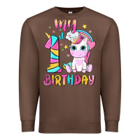 Chestnut my 1 st birthday with little cute unicorn Premium Sweatshirt - NancyCooperArtShop