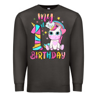Smoke my 1 st birthday with little cute unicorn Premium Sweatshirt - NancyCooperArtShop