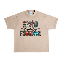 French Oak faith family freedom Urban Heavy Tee - CowhideDigitalArt