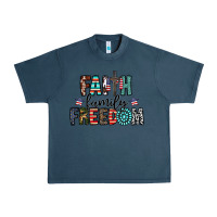 Midnight Navy faith family freedom Urban Heavy Tee - CowhideDigitalArt