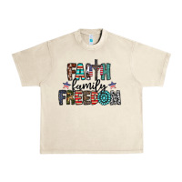 Sandshell faith family freedom Urban Heavy Tee - CowhideDigitalArt