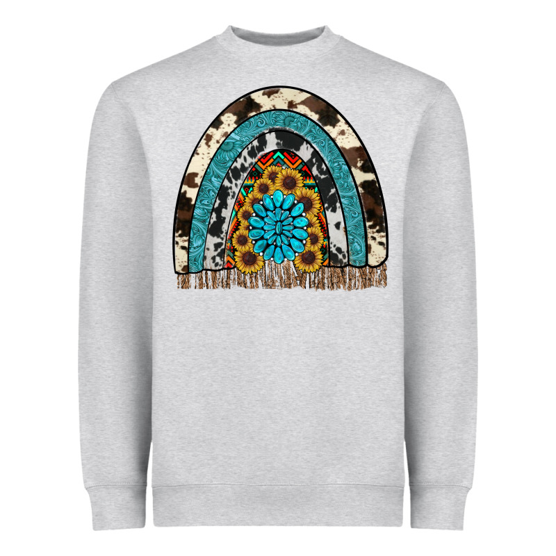 Rainbow Sunflower Gemstone Heavyweight Sweatshirt by RanaPortraitStore | Teevron