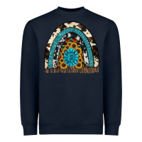 Navy rainbow sunflower gemstone Heavyweight Sweatshirt - RanaPortraitStore
