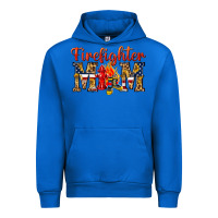 Cobalt Firefighter Mom Urban Hoodie - texasbilliewilder