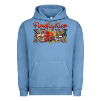Pigment Pebble Blue Firefighter Mom Urban Hoodie - texasbilliewilder