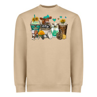 Mushroom cows coffee cups Heavyweight Sweatshirt - Zillion Design Studio