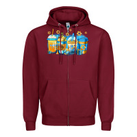 Burgundy hanukkah coffee Zipper Hoodie - Jasminsmagicworld