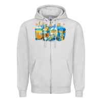 Dove Grey hanukkah coffee Zipper Hoodie - Jasminsmagicworld
