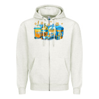 Oatmeal Heather hanukkah coffee Zipper Hoodie - Jasminsmagicworld