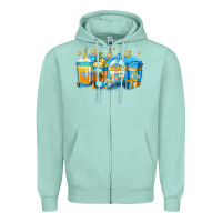 Seafoam hanukkah coffee Zipper Hoodie - Jasminsmagicworld