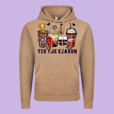 Tis' The Season American Football Coffee Cups Vintage Hoodie Designed By Zillion Design Studio