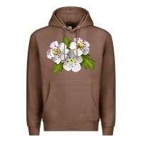 Chestnut Hawthorn Flower Premium Hoodie - LillyAllenDesigns