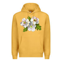 Mustard Hawthorn Flower Premium Hoodie - LillyAllenDesigns