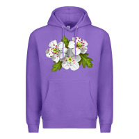 Purple Hawthorn Flower Premium Hoodie - LillyAllenDesigns