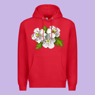Hawthorn Flower Premium Hoodie Designed By Lillyallendesigns