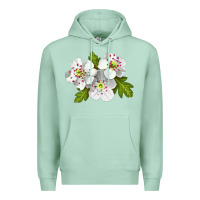 Seafoam Hawthorn Flower Premium Hoodie - LillyAllenDesigns
