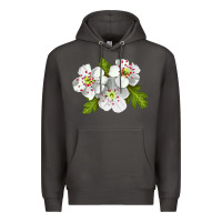 Smoke Hawthorn Flower Premium Hoodie - LillyAllenDesigns