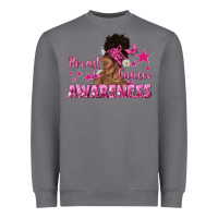 Storm Breast Cancer Awareness with Afro Woman Heavyweight Sweatshirt - texasbilliewilder