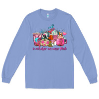 Colony Blue western cancer  in october we wear pink coffee cups with ribbons Long Sleeve Tee - AdoDesignShop