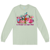 Matcha western cancer  in october we wear pink coffee cups with ribbons Long Sleeve Tee - AdoDesignShop