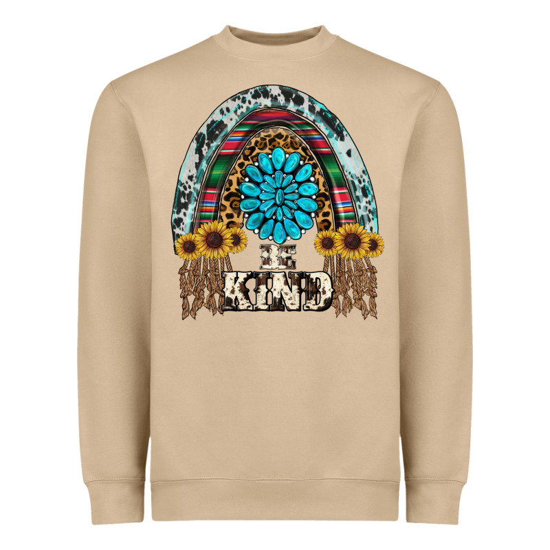 Western Rainbow  Be Kind Heavyweight Sweatshirt by RanaPortraitStore | Teevron