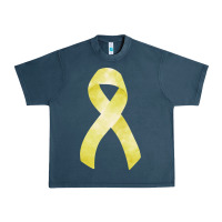 Midnight Navy sarcoma or bone cancer ribbon Urban Heavy Tee - FaDigitalArtStudio