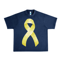 Navy sarcoma or bone cancer ribbon Urban Heavy Tee - FaDigitalArtStudio