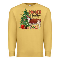 Antique Gold mooey christmas Premium Sweatshirt - MaliasSmallBusiness