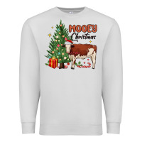Dove Grey mooey christmas Premium Sweatshirt - MaliasSmallBusiness
