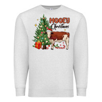 Oatmeal Heather mooey christmas Premium Sweatshirt - MaliasSmallBusiness