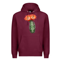Burgundy King Cup Cactus Premium Hoodie - LillyAllenDesigns