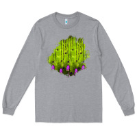 Heather Grey halloween patch Long Sleeve Tee - BundleAndBundleShop
