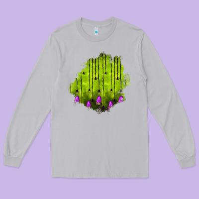 Halloween Patch Long Sleeve Tee Designed By Bundleandbundleshop