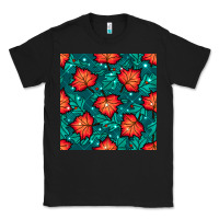 Black fall leaves seamless pattern Classic Tee - BundleAndBundleShop