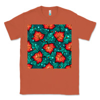 Copper fall leaves seamless pattern Classic Tee - BundleAndBundleShop