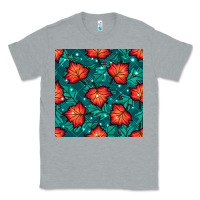Heather Grey fall leaves seamless pattern Classic Tee - BundleAndBundleShop