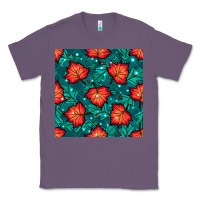 Lavender fall leaves seamless pattern Classic Tee - BundleAndBundleShop