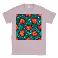 Lilac fall leaves seamless pattern Classic Tee - BundleAndBundleShop