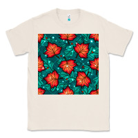 Natural fall leaves seamless pattern Classic Tee - BundleAndBundleShop