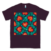 Plum fall leaves seamless pattern Classic Tee - BundleAndBundleShop
