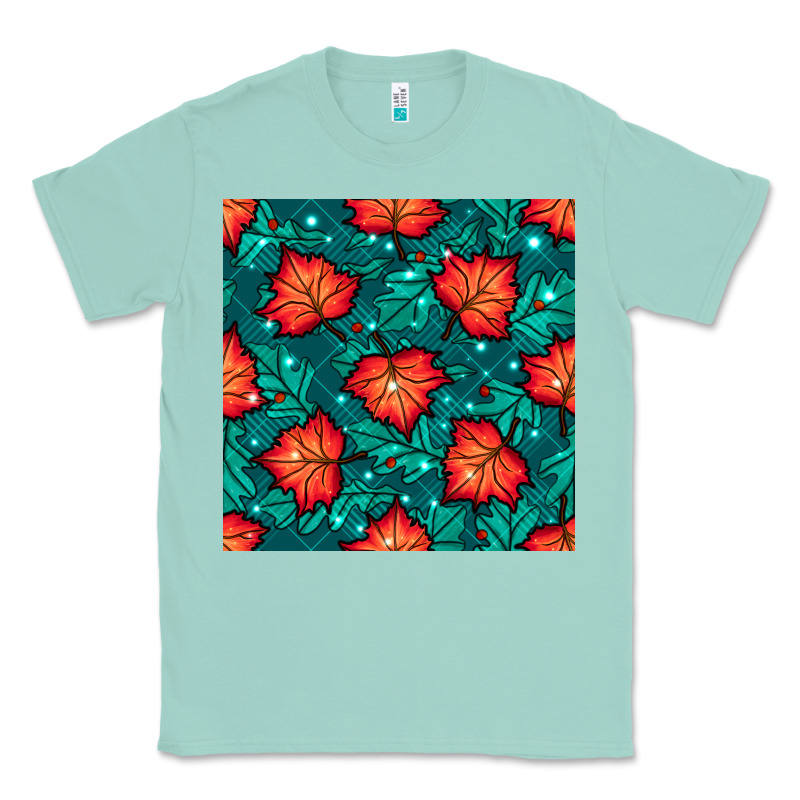 Fall Leaves Seamless Pattern Classic Tee by BundleAndBundleShop | Teevron