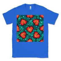 True Royal fall leaves seamless pattern Classic Tee - BundleAndBundleShop