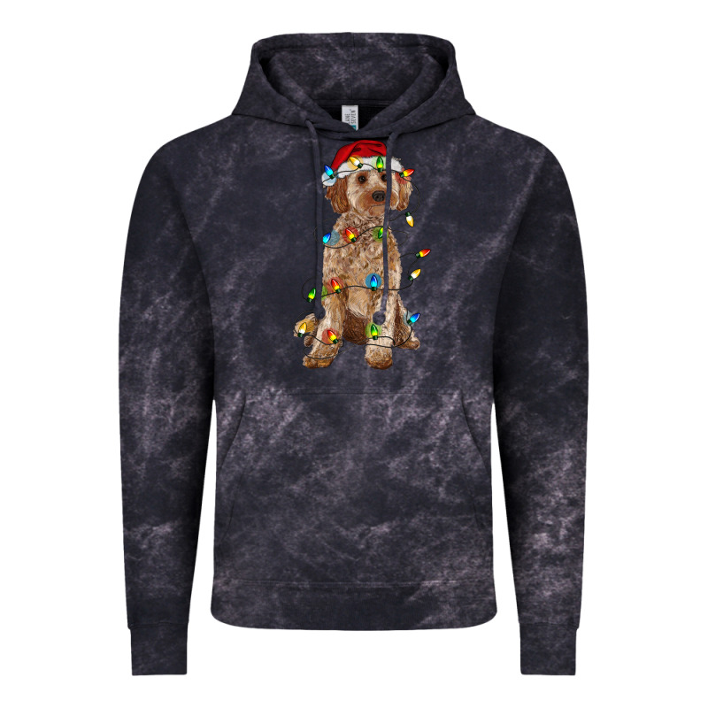 Cockapoo With Christmas Lights Vintage Hoodie by RanaPortraitStore | Teevron
