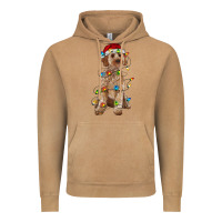 Vintage Camel cockapoo with christmas lights Vintage Hoodie - RanaPortraitStore
