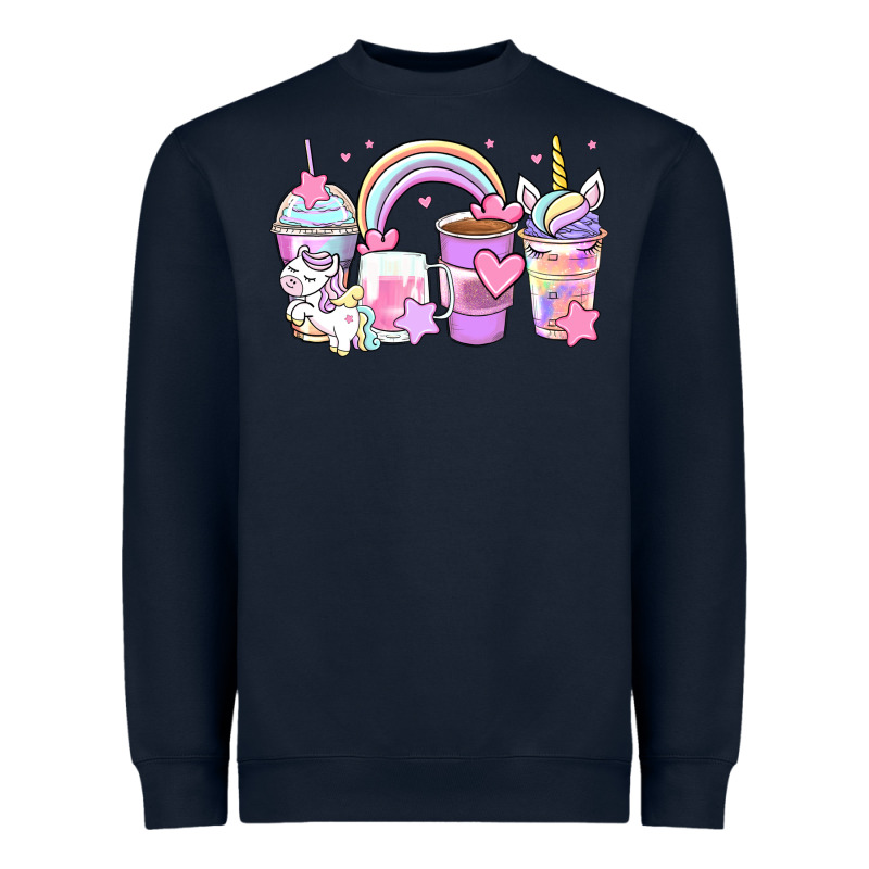 Unicorn Coffee Cups Heavyweight Sweatshirt by Zillion Design Studio | Teevron