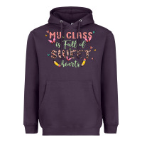 Plum my class is full of sweet hearts Heavyweight Hoodie - MaliasSmallBusiness