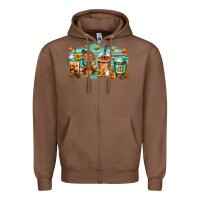 Chestnut thanksgiving coffee Zipper Hoodie - Jasminsmagicworld