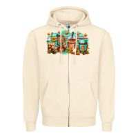 Sandshell thanksgiving coffee Zipper Hoodie - Jasminsmagicworld
