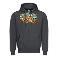 Smoke thanksgiving coffee Zipper Hoodie - Jasminsmagicworld