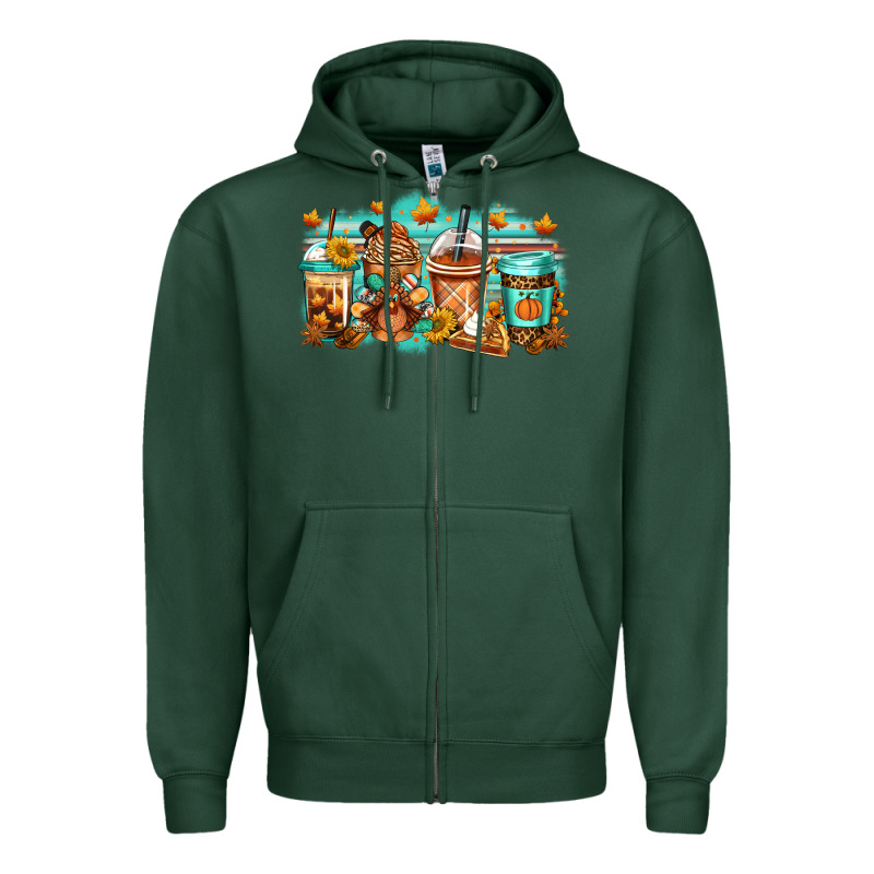 Thanksgiving Coffee Zipper Hoodie by Jasminsmagicworld | Teevron